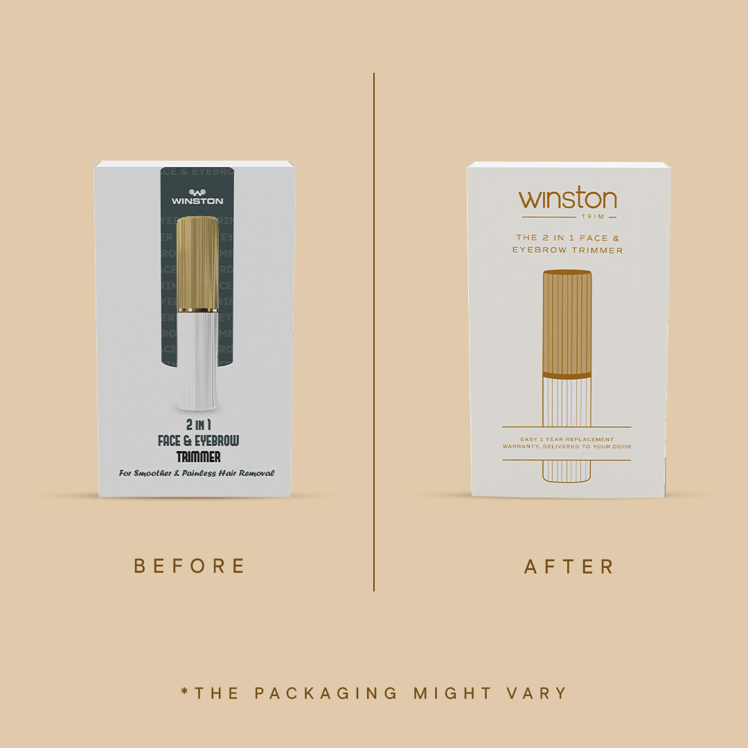 2 In 1 Face & Eyebrow Trimmer | Rechargeable, Painless Brow & Face Trimming