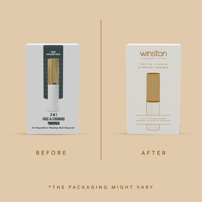 2 In 1 Face & Eyebrow Trimmer | Rechargeable, Painless Brow & Face Trimming