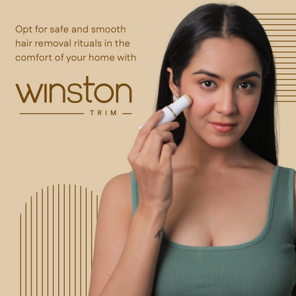 2 In 1 Face & Eyebrow Trimmer | Rechargeable, Painless Brow & Face Trimming