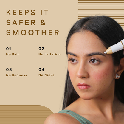 2 In 1 Face & Eyebrow Trimmer | Rechargeable, Painless Brow & Face Trimming